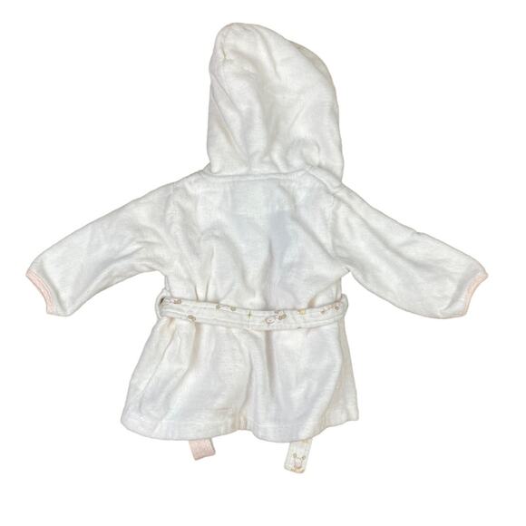Baby Bathrobe 3-6 Mos Vitamins Baby Giraffe White Pink - Picture 2 of 5
